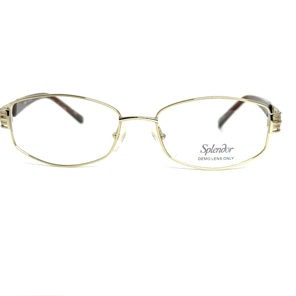 Splendor SP 0008 Brown Rectangular Full Rim Eyeglass Frames 53-17-140 H18742 - Picture 1 of 8